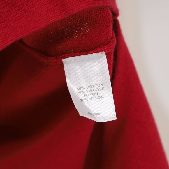 NWT J.JILL Cowl-Neck High Low Hem Knit Sweater Tunic in True Red Size 3X - Picture 7 of 7